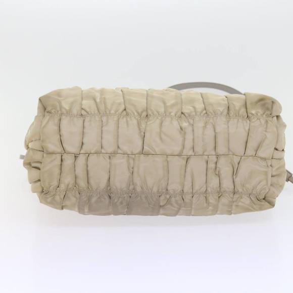 PRADA Hand Bag Nylon 2way Beige Auth ac2285 - Picture 5 of 16